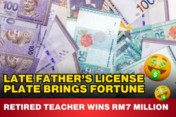 Malaysia: Late Father’s License Plate Brings Fortune: Retired Teacher Wins RM7 Million